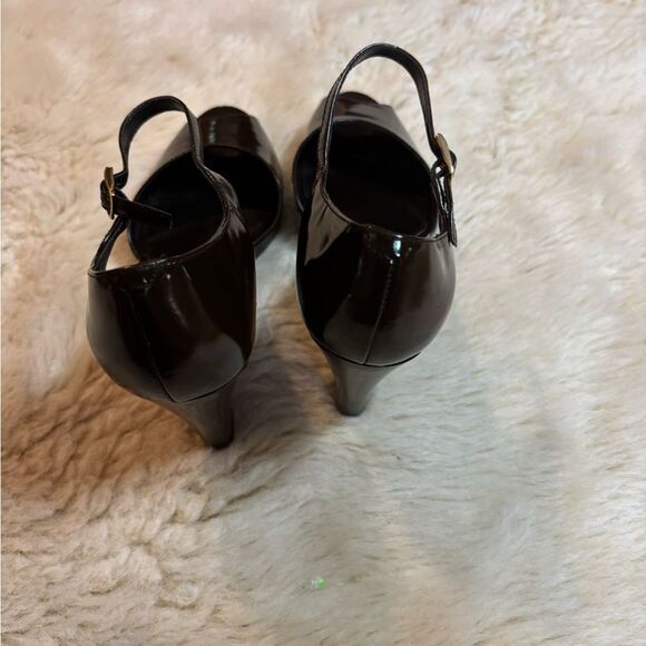 Ralph Lauren Black Wedge Shoes - Picture 7 of 11
